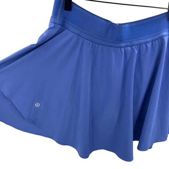 Lululemon Court Rival Long Skirt Skort Blue Nile Size 12 Athletic Layered - Picture 6 of 8